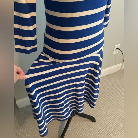 Lauren Ralph Lauren size XS cotton and stretch royal blue and white dress - Picture 3 of 8